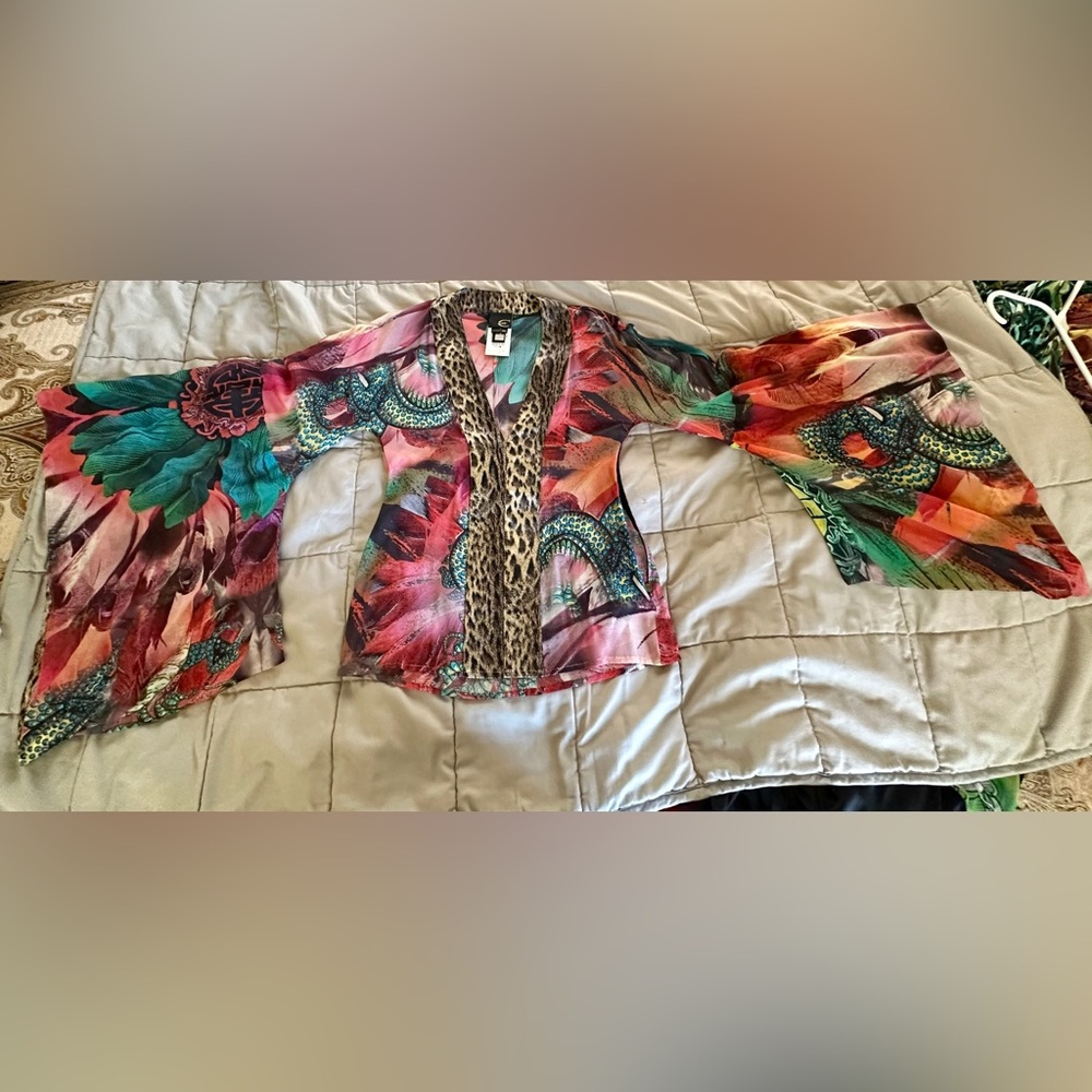 Just Cavali Silk Blouse Size 42 Excellent Condition